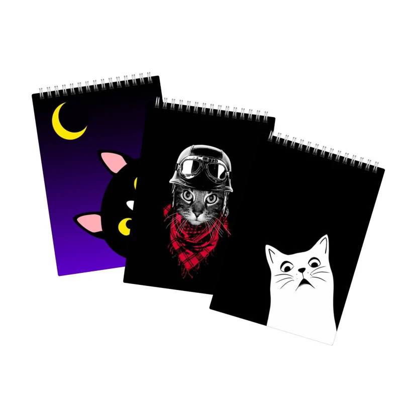 دفتر نقاشی 40 برگ لالالی لو طرح گربه خنگ کد 20 مجموعه 3 عددی