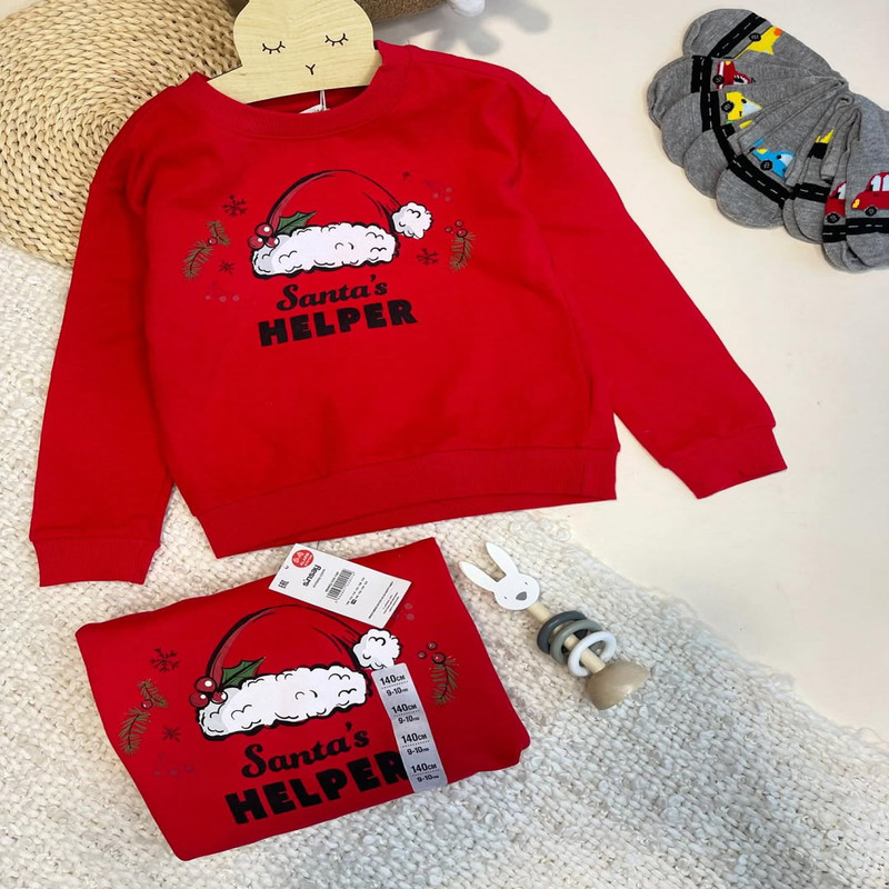 سویشرت نوزادی سین سی مدل santa,s helper