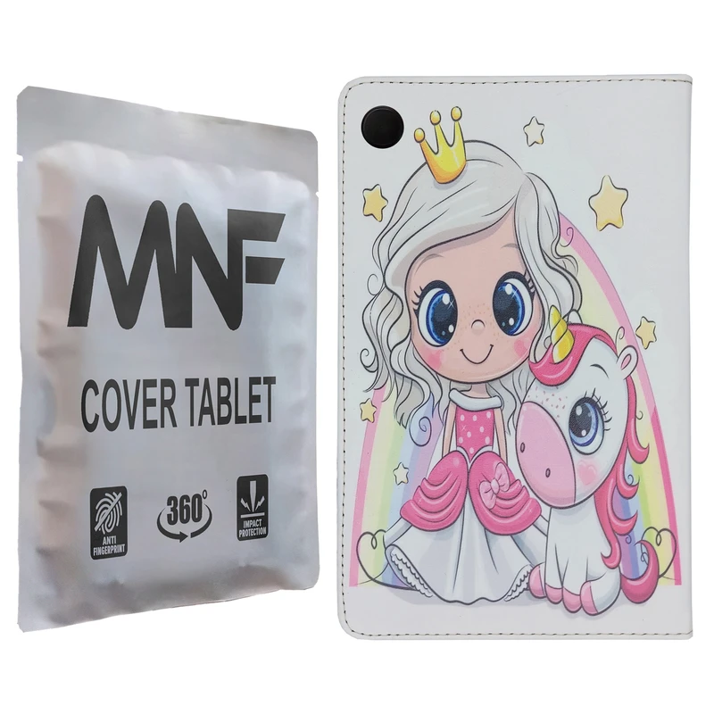 کیف کلاسوری ام ان اف طرح دختر شاهزاده و یونی کورن کد M-374 مناسب برای تبلت سامسونگ Galaxy Tab A9 / X115