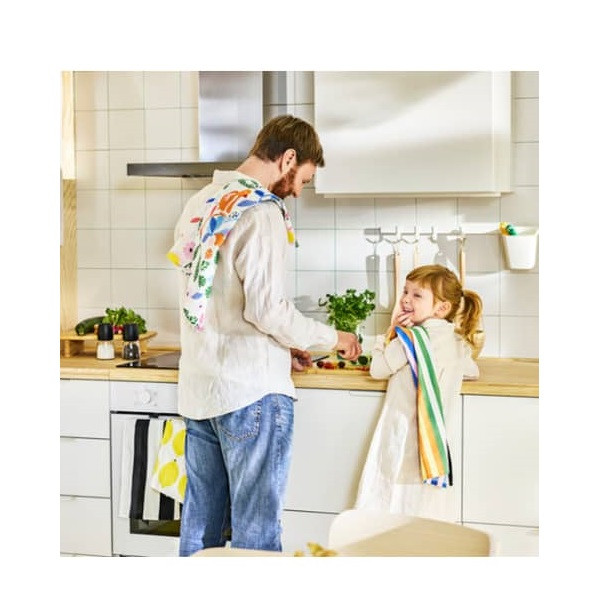 دستمال رطوبت‌گیر خانه و آشپزخانه پنبه‌ ایکیا مدل RINNIG بسته 4 عددی