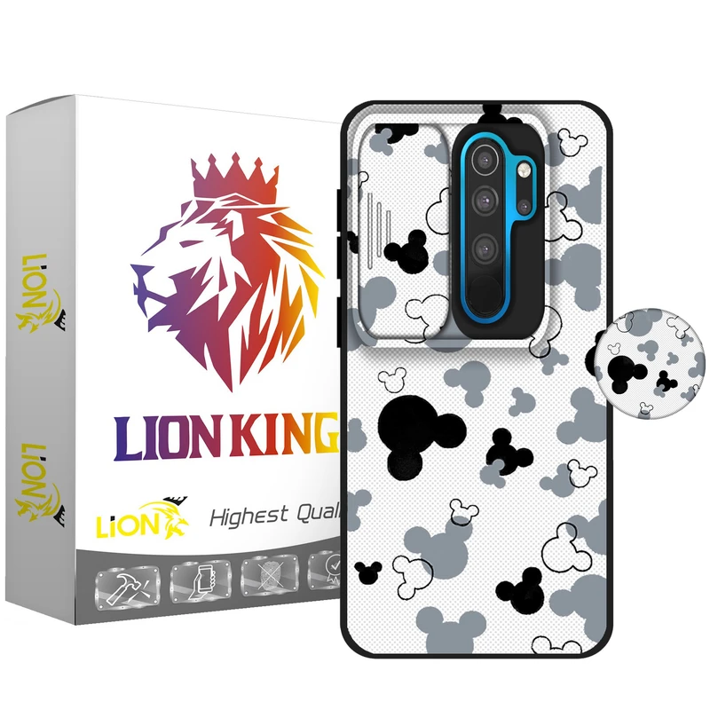  کاور لاین کینگ مدل KalehMiki J2 مناسب برای گوشی موبایل شیائومی Redmi Note 8 Pro به همراه پایه نگهدارنده