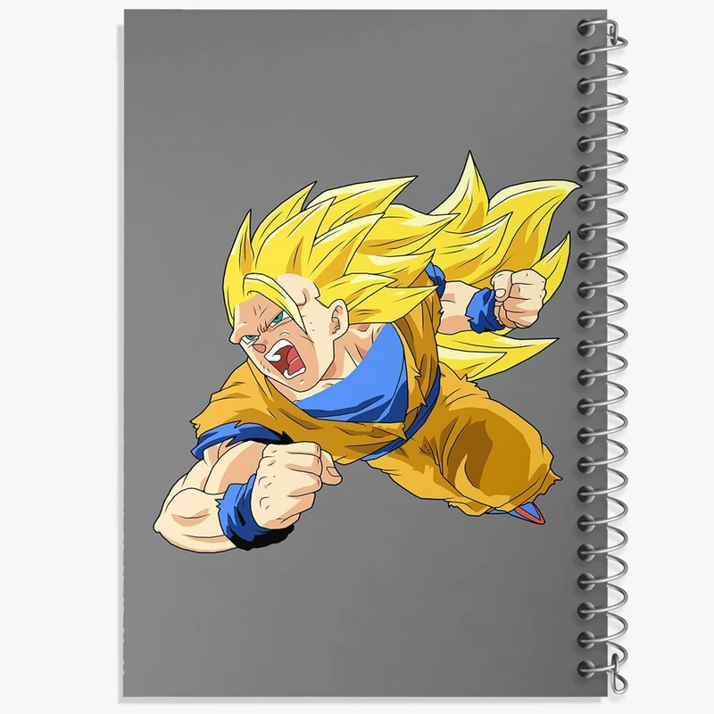 دفتر ژورنال نویسی 50 برگ خندالو مدل نقطه ای طرح گوکو انیمه دراگون بال Dragon Ball کد 12058