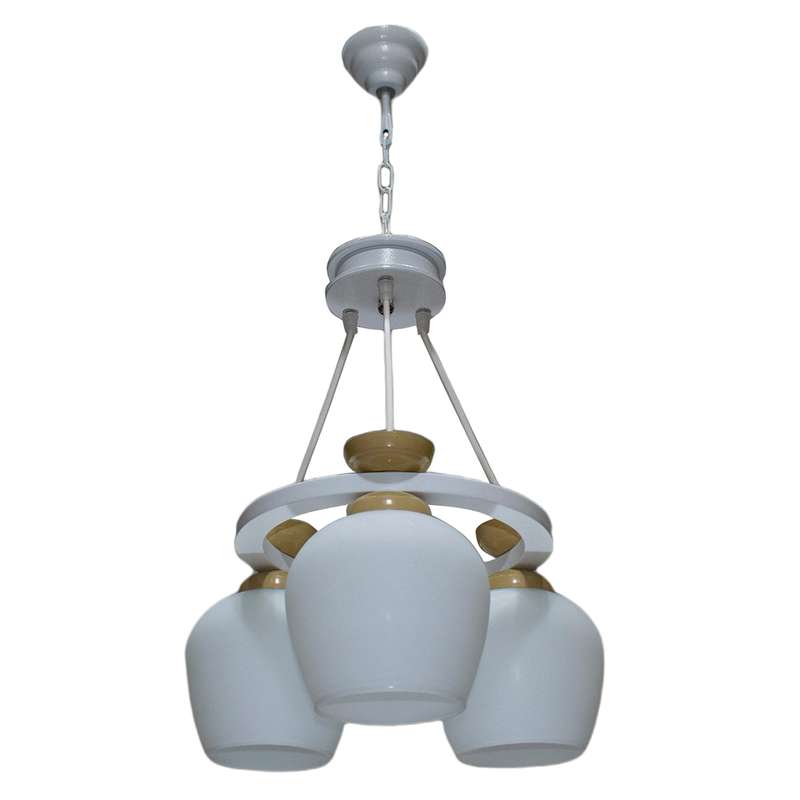 لوستر سه شعله چشمه نور  کد G691/3-WT