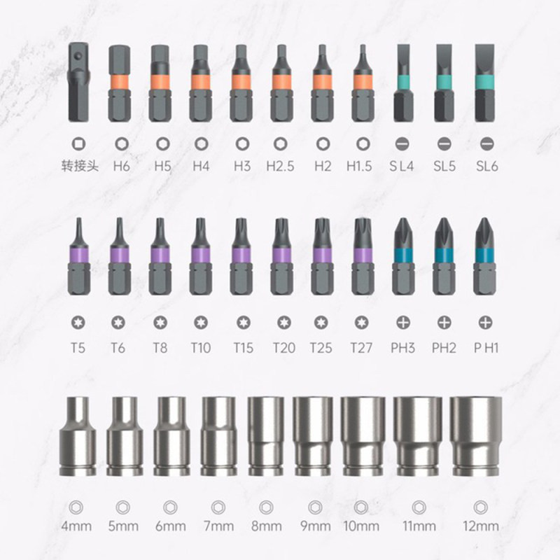 مجموعه 33 عددی پیچ گوشتی و آچار بکس آتومن مدل RS2