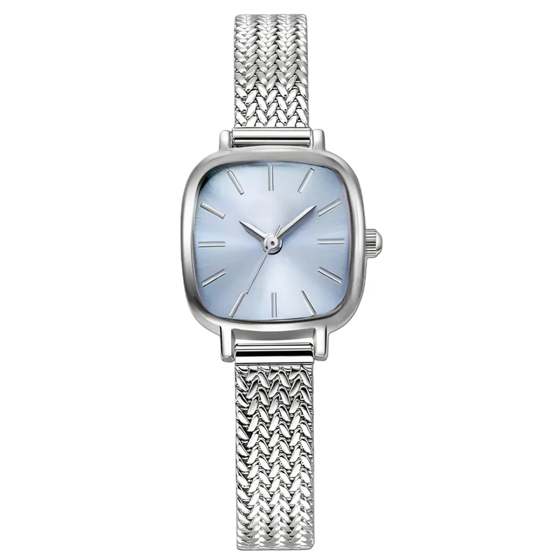 ساعت مچی عقربه‌ای کوارتز زنانه مدل مینیمال کلاسیک بند حصیری کد ۳