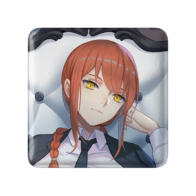 مگنت خندالو طرح ماکیما انیمه مرد اره ای Chainsaw Man  مدل مربعی کد 22325