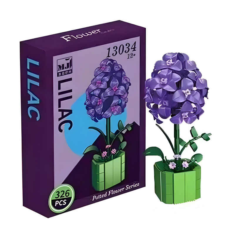 ساختنی 1109 تکه مدل گلدان گلهای رز آفتاب گردان سنبل و سوسن کد 13034 مجموعه 4 عددی