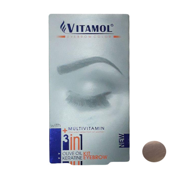 کیت رنگ ابرو ویتامول شماره s2 حجم 30 میلی لیتر رنگ شنی روشن کیت رنگ ابرو ویتامول شماره s2 حجم 30 میلی لیتر رنگ شنی روشن