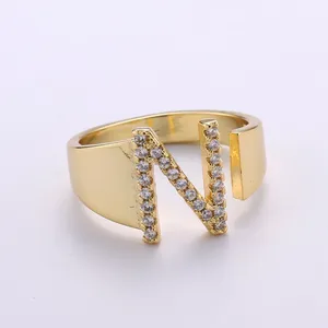  انگشتر طلا 18 عیار زنانه قیراط طرح N کد GH3411