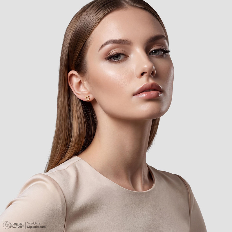 گوشواره طلا 18 عیار زنانه درریس مدل گربه  - 2