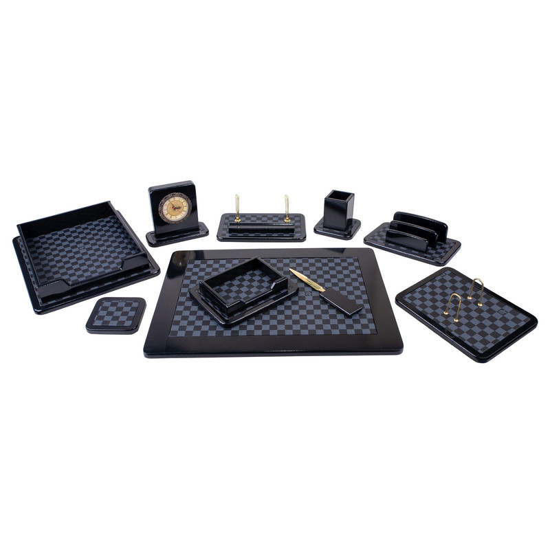 ست لوازم اداری رومیزی مدل 910-BlK مجموعه 10 عددی