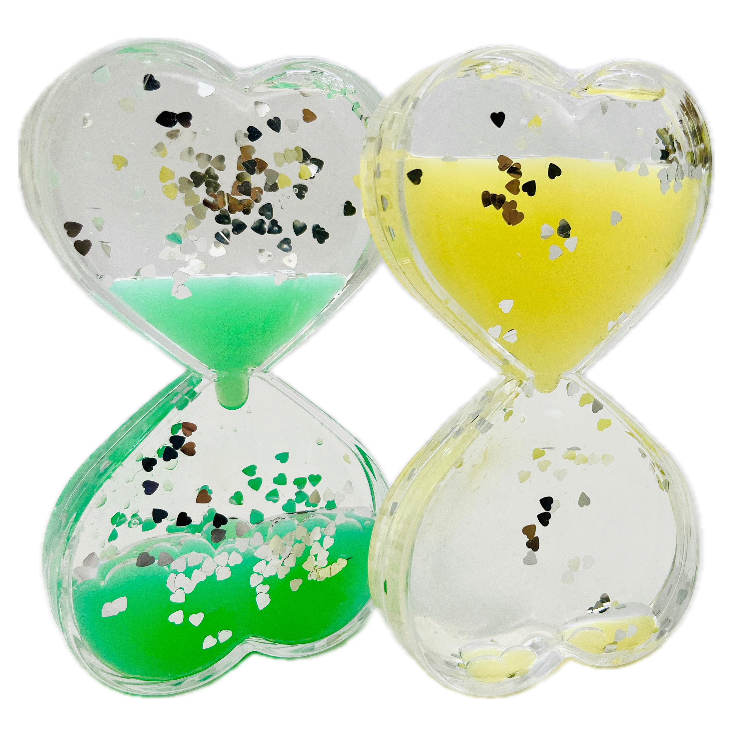 ساعت شنی مدل ژله ای روغنی طرح قلب پاستیلی کد 00377.378