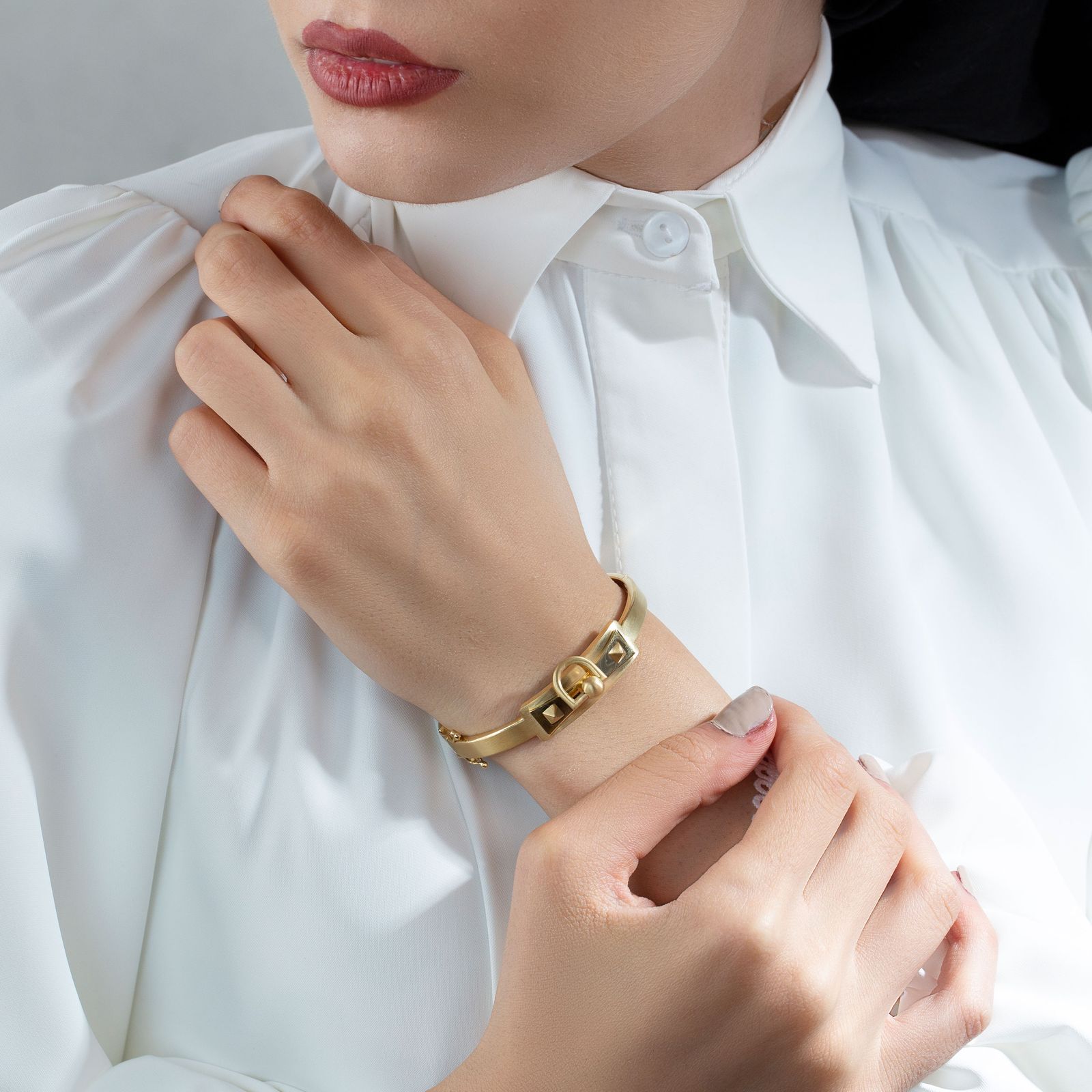 دستبند النگویی طلا 18 عیار زنانه مایا ماهک مدل MB1151 -  - 1
