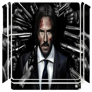 برچسب پلی استیشن ۴ مدل  john wick art  کد PSS-340  