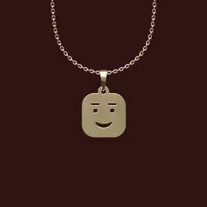 گردنبند طلا 18 عیار زنانه مدوپد مدل ایموجی کد W2-1-1284