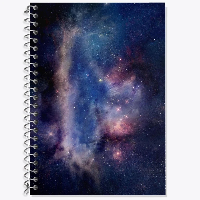 دفتر زبان 50 برگ خندالو مدل دو خط طرح کهکشان و سیاره ها کد 25373