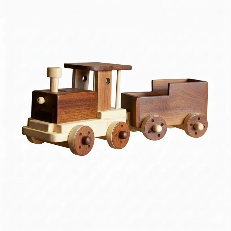 اسباب بازی زینتی مدل قطار چوبی کد T01