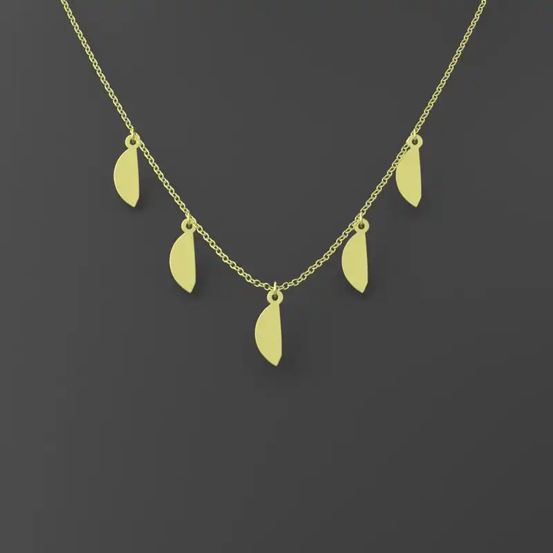 گردنبند طلا 18 عیار زنانه مدوپد مدل هندسی کد RNA12655