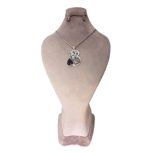 گردنبند نقره دخترانه طرح گل و مرغ مدل ۱۱۲