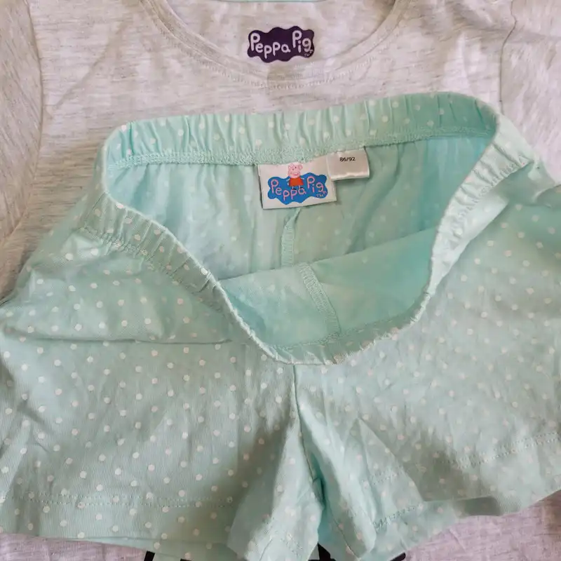 ست تی شرت و شلوارک نوزادی پپا پیگ مدل f-4333