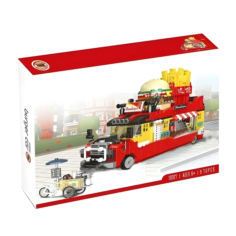 ساختنی 870 تکه مدل ماشین رستوران سیار طرح berger car کد 19007