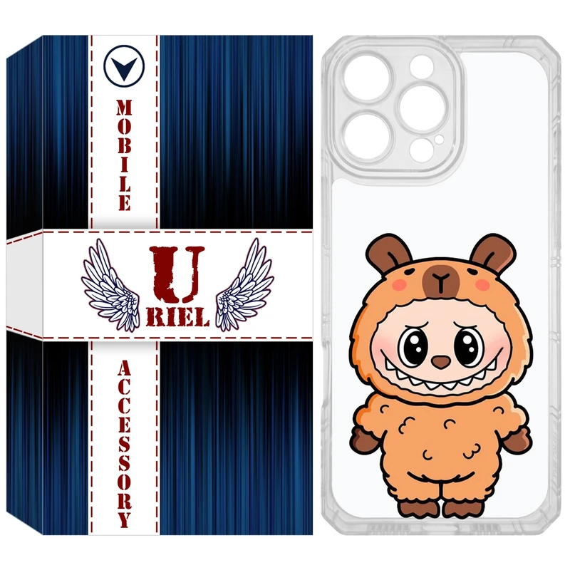 کاور یوریل مدل Clear کد 110 طرح لبوبو Labubu مناسب برای گوشی موبایل اپل iPhone 16 Pro Max