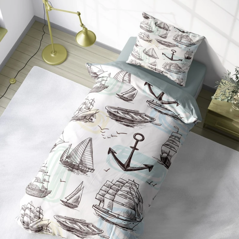 سرویس خواب مدل کشتی و لنگر یک نفره ۴ تکه