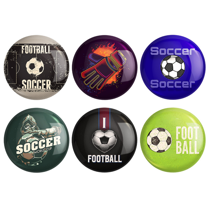 مگنت خندالو طرح فوتبال Football کد 1665B مجموعه 6 عددی