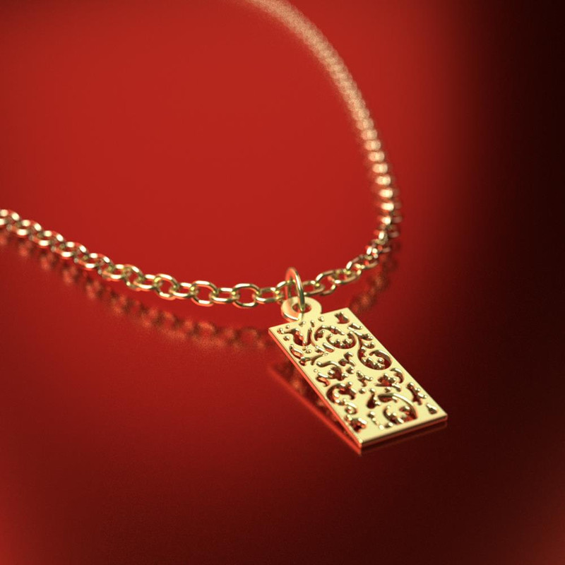 آویز ساعت طلا 18 عیار زنانه مدوپد مدل هندسی کد CA14423