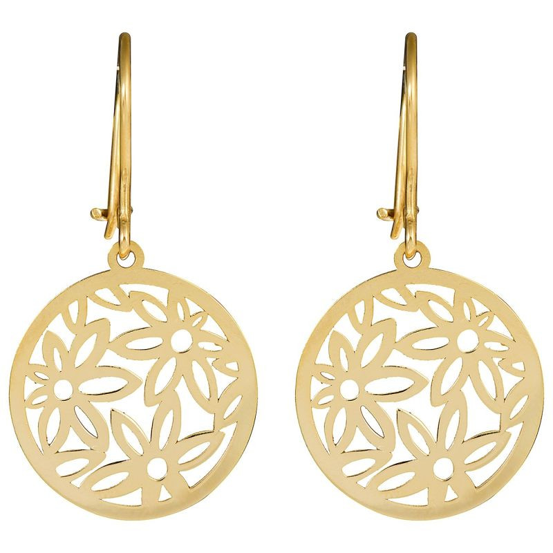 گوشواره طلا 18 عیار زنانه مدل گل - 2
