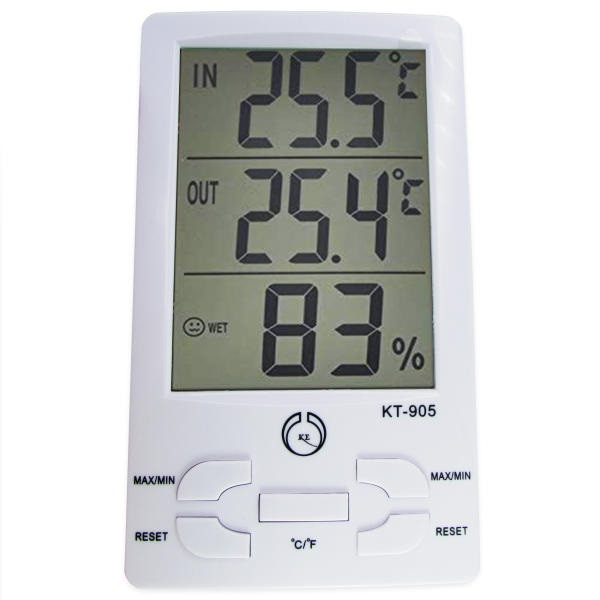 دماسنج محیطی و رطوبت سنج دیجیتال کی ایی مدل KT-905