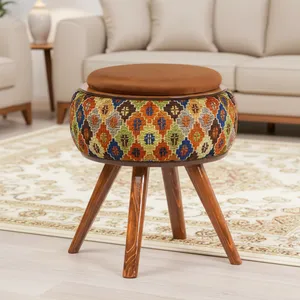 میز عسلی گرد مدل نقش طرح شاهسون