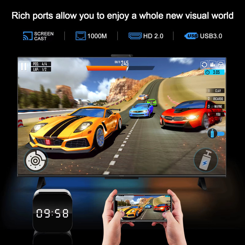 اندروید باکس اچ96 مکس مدل H728 حافظه 128G