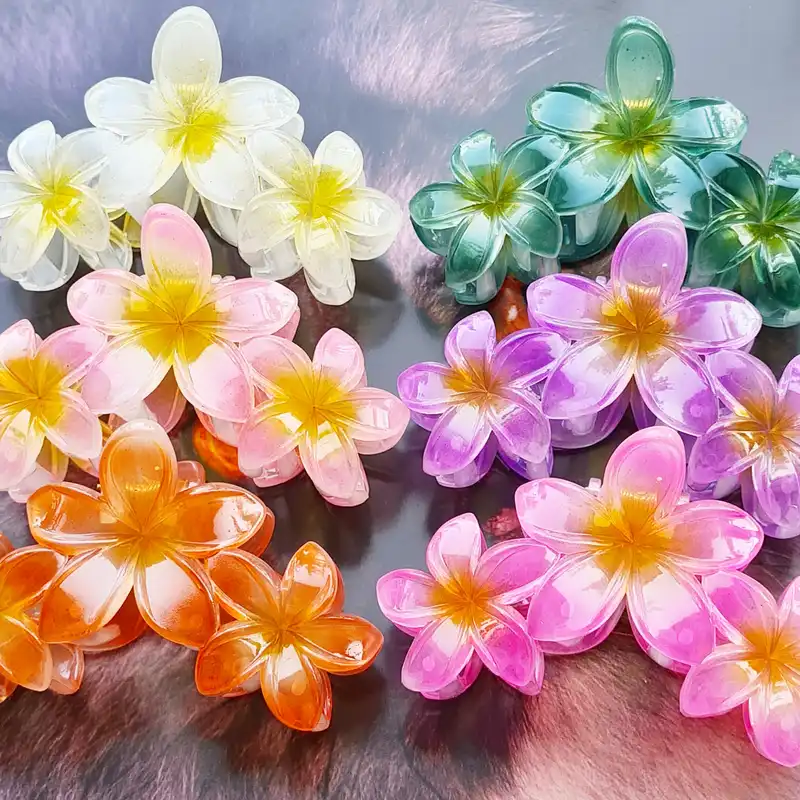 کلیپس مو زنانه مدل سه گل پلومریا کد brg PL97