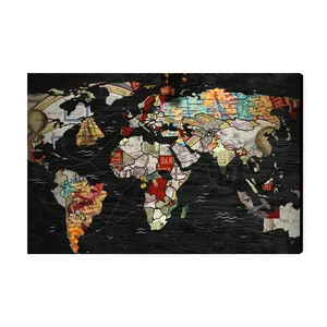 تابلو شاسی عرش مدل فانتزی نقشه جهان کد As1707