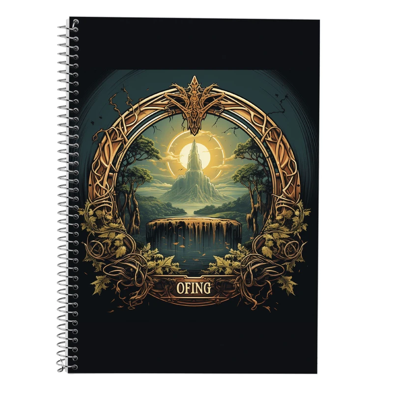 دفتر زبان 50 برگ مدوپد مدل دوخط طرح  ارباب حلقه ها The Lord of the Rings کد DF3025