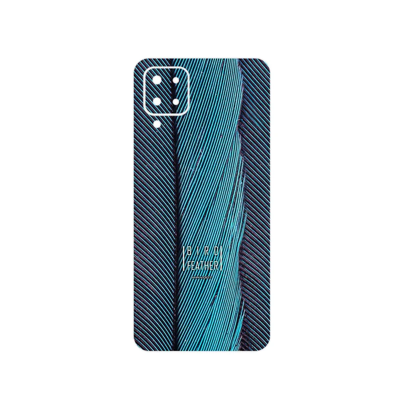 برچسب پوششی ماهوت مدل Turquoise feathers مناسب برای گوشی موبایل سامسونگ Galaxy F12