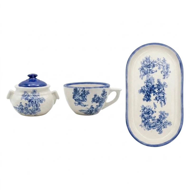 سرویس چای خوری 4 پارچه 1 نفره کد X_1123003