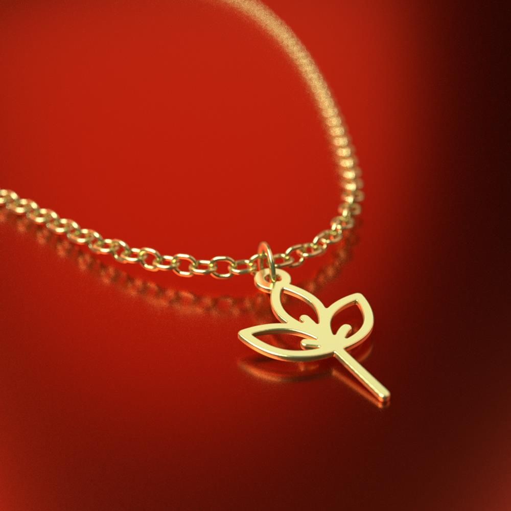 گردنبند طلا 18 عیار زنانه مدوپد مدل برگ کد RNA16012 -  - 5