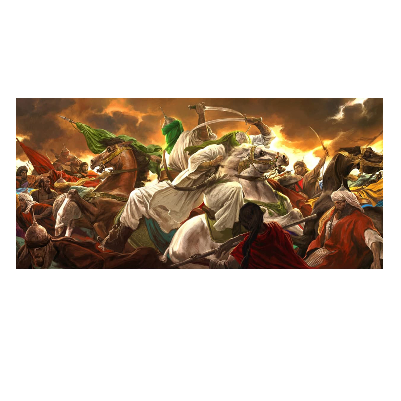 پرچم مدل نبرد امام حسین و حضرت عباس علیهما السلام کد 5000135-14065