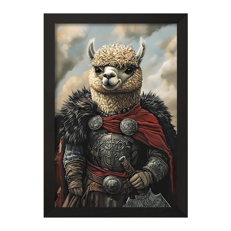 تابلو خندالو مدل لامای جنگجو کد F11658