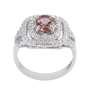 انگشتر نقره زنانه بازرگانی میلادی مدل سنگ اونیکس کد AWR_1024