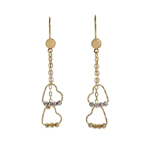 گوشواره طلا 18 عیار زنانه جواهری سون مدل 3370