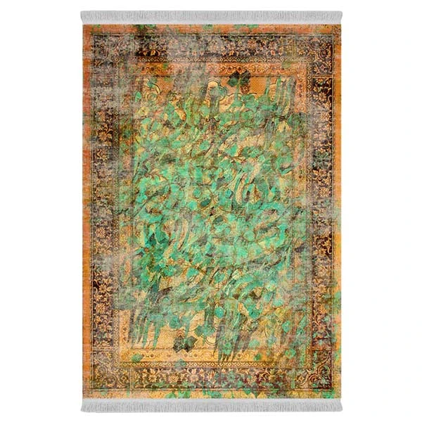 فرش پارچه‌ای دفه مدل فرشینه طرح مدرن کد 449