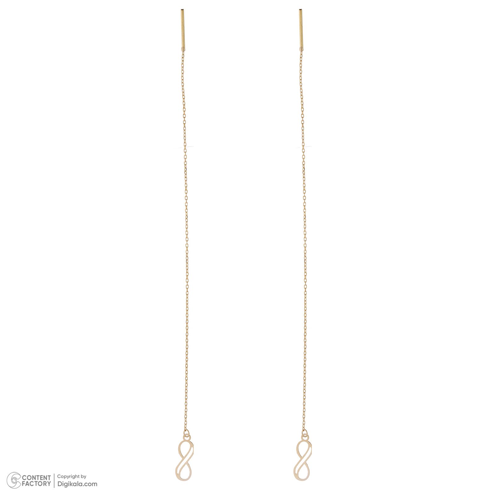 گوشواره طلا 18 عیار زنانه طلای مستجابی مدل 10227 -  - 2