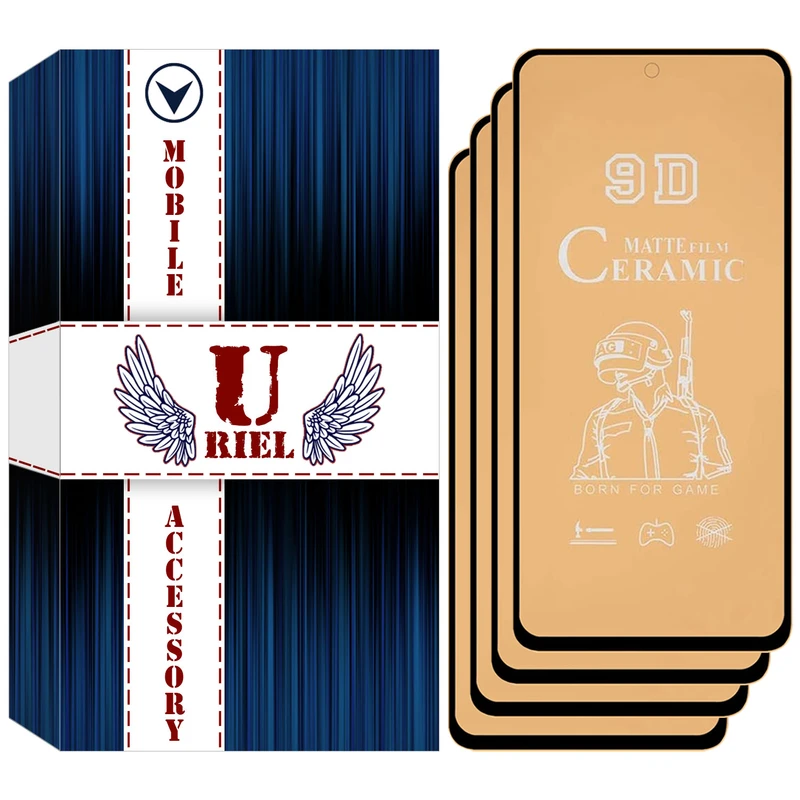 محافظ صفحه نمایش سرامیکی مات یوریل مدل UCM-K مناسب برای گوشی موبایل شیائومی Redmi Turbo 3 بسته چهار عددی