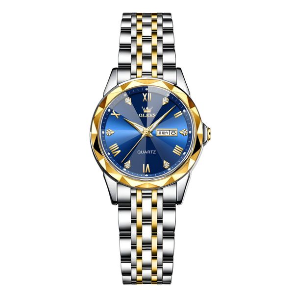 ساعت مچی عقربه‌ای کوارتز زنانه اُ لِوز مدل تک موتوره دی دیت بند استیل قفل مخفی کد b