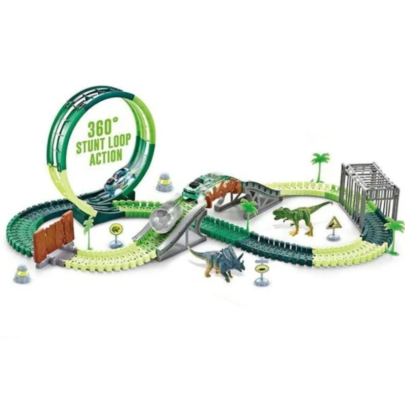 اسباب بازی مدل ترن هوایی دایناسور طرح DINOTRACK 175