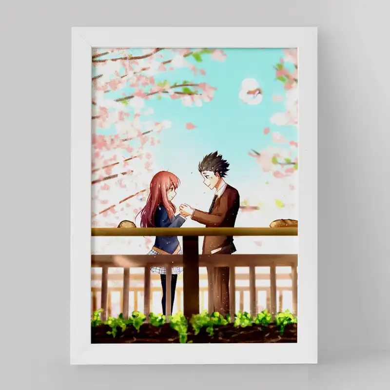 تابلو خندالو مدل شوکو نیشیمیا و شویا ایشیدا انیمه سایلنت ویس کد 15838