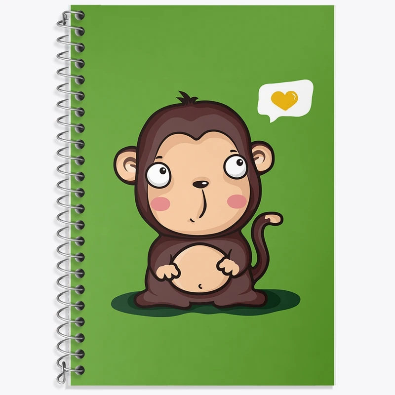 دفتر لغت 50 برگ خندالو طرح میمون کیوت کد F2477